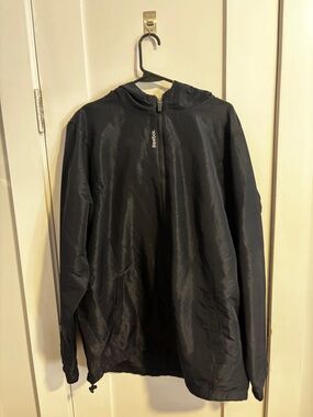Reebok Black Hooded Windbreaker Jacket